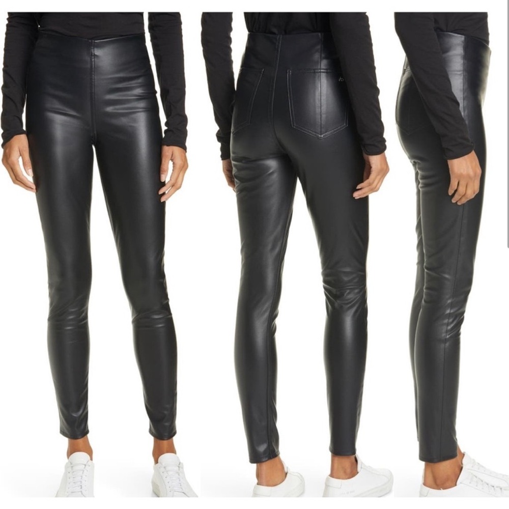 Rag & Bone Nina Faux Leather Leggings | Women’s L | Black